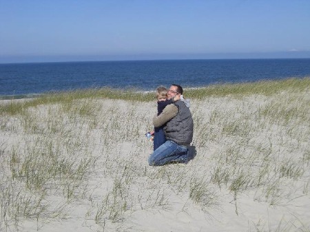 Papa und Sohn in Dänemark